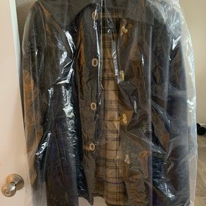 Jones New York leather coat with removable liner.